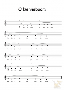 Bladmuziek/sheet music - O denneboom